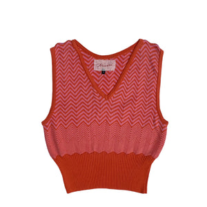 Chevron Vest Tangerine
