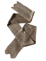Load image into Gallery viewer, Chevron Necktie Taupe and Ecru
