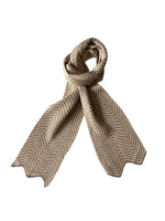 Load image into Gallery viewer, Chevron Necktie Taupe and Ecru
