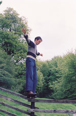 Load image into Gallery viewer, Talland Jumper Navy and Ecru Stripes

