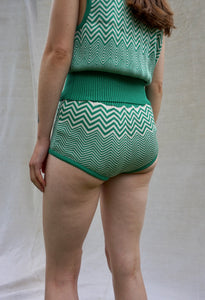 Chevron Pants Emerald